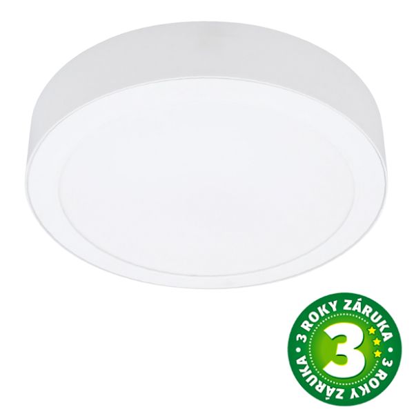 Prémiový přisazený LED panel 12W 1080lm, studená, kruhový, 16,8cm, 3 roky